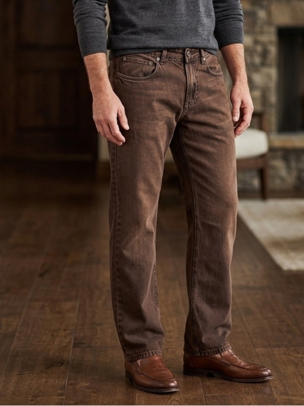Tommy Bahama Relaxed Classic Fit Brown Denim Jeans 33x32